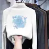 Ropa interior base de forro polar para niños, camiseta elegante de manga larga para otoño e invierno para niñas, engrosada, cuello medio alto, top interior cálido y casual
