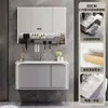Yida Puede Personalizar Paneles de Puerta Pintados de Roble Gris Hierro Gabinete de Baño Gabinete con Lavabo de Mano para Baño Juego de Gabinetes de Baño