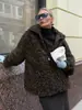 Ropa de Abrigo de Imitación de Piel Marrón de Gama Alta Europea y Americana para Mujer Invierno 2025 Estilo Old Money Retro Pulóver Engrosado Ropa de Abrigo de Lana