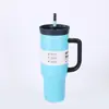 Taza de Coche de Acero Inoxidable 304 Más Vendida Transfronteriza con Revestimiento Interior Elástico Sin Costuras, de Vacío de Gran Capacidad 40 oz con Asa y Popote