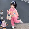 Conjunto Deportivo para Niñas Primavera y Otoño Estilo 2026 Nuevo Sudadera con Capucha y Cuello para Niños Ropa de Otoño Conjunto Casual de Dos Piezas para Bebé Niña