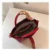 Bolso Rojo de Boda para Mujer Bolso de Boda 2025 Nuevo Nicho Gama Alta Bolso Cruzado Bandolera Bolso Cesta de Verduras Bolso Cubo