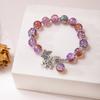 Pulsera de Mariposa de Cristal Ojo de Gato Douyin para Mujer Diseño Nicho Ins Pulsera Luz de Luna Gris Pulsera DIY Regalo para Estudiante
