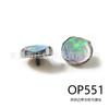 F136 Titanio Borde Ondulado Gelatina Aobao Clavo de Oreja Uña de Labio Aurora Aleación de Titanio G23 Joyería para Perforación Corporal Clavo de Hueso de Oreja