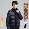 [Recomendado por Cui Wanji - Nuevo Estándar Nacional] Chaquetas de Plumas para Hombre y Mujer con Cuello Alto Ligero y Delgado