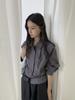 EVERTRUE Camisa Corta de Color Sólido para Mujer Primavera 2025 Nueva Coreana Holgada de Algodón Top 21772