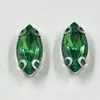 Garra de Broca Marquise com Fundo Prata 6*12mm, Broca de Garra D Acrílica Costurada à Mão, Acessórios para Roupas, Sapatos e Bolsas Feitos à Mão para DIY, Decorações