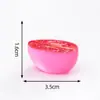 Micro-Paisagem Criativa Luminosa Melancia Fruta Metade Cortada Descascada Fofa Decoração DIY Transmissão Ao Vivo Acessórios de Saco Surpresa Pequenos Enfeites