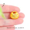 Colar com Pingente de Bolsa Cadeado da Fortuna cravejado com Diamantes Ouro de Areia Vietnamita Corrente de Lã Fat Fu Xiao Jin Tuo Lei Antiga Nicho