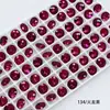 Dongzhou Crystal 8mm Fondo Plano Corte Fuego Artificial Diamante Redondo Superficie de Rejilla Colorida K9 Diamante de Vidrio Brillante al por Mayor Decoraciones para Arte de Uñas