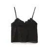 Moda Feminina Transfronteiriça Verão 2026 Moda Europeia e Americana Versátil Slim-Fit Top Camisole Bordado Decorado com Botões para Mulheres E75205