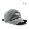 Amor Moda Moda Retro Gorra Lavada Vieja para Hombre Exterior para Mujer Protección Solar Sombrero de Béisbol Sol Corea