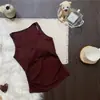 Nuevo top de tirantes cepillado para otoño e invierno con cuello en U y almohadilla para el pecho incorporada, simple y elegante, perfecto para un bonito look de espalda para chicas jóvenes