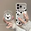 Adecuado para funda de teléfono Apple 17 Pro Max, estilo caricatura con sensación de alta gama, con soporte, iPhone 16 Pro, múltiples perros manchados