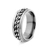 Anillo de Acero Inoxidable Electroplateado de Venta Caliente Transfronterizo en Amazon, Anillo Unisex, Joyería Giratoria para Alivio del Estrés, Anillo para Dedo, Accesorio para Mano