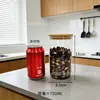 Pote Hermético de Vidro Borossilicato Alto para Uso Doméstico, Pote Transparente para Armazenamento de Chá, Grãos de Cozinha, Lanches e Grãos de Café