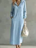 Vestido con Capucha y Media Cremallera de Manga Larga con Puños, Estilo Vacacional, Estilo Casual, Otoño 2026, Transfronterizo Europeo y Americano