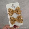 Grampo de Cabelo Infantil Estilo Pastoral Novo de Primavera Amarelo Gengibre Laço Florido Pequeno Par de Presilhas Pequenas Presilha Lateral Presilha para Franja Presilha Lateral