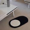 Alfombra de Baño Gruesa Absorbente Simple Transfronteriza, Alfombra de Baño Antideslizante Imitación Cachemira para el Hogar, Alfombrilla Absorbente para el Suelo del Baño