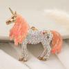 Animal Diamond cor misturada unicórnio liga chaveiro atacado pingente pequena mercadoria pingente pequeno presente