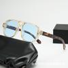 Gafas de Sol de Moda Cuadradas Nuevas Europeas y Americanas con Doble Puente para Hombre Retro Casual para Conducir Negocios Trendy