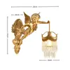 Luminária de parede retrô estilo europeu toda em cobre Lâmpada frontal para espelho de corredor de vila Iluminação decorativa para parede de fundo de sala de estar, sala de jantar, quarto Lâmpadas
