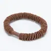 Goma elástica de alta elasticidad color té con leche estilo coreano cuerda para coleta de pelo de mujer accesorios para el cabello básicos simples cabeza de bola gruesa cuerda para el pelo cubierta de cuero