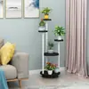 Suporte de flores sala de estar suporte de flores interno de chão multi-camadas vaso de flores suporte de flores rabanete verde cesta suspensa suporte de flores de varanda