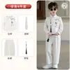 Traje Tang Hanfu de Estilo Chino Tradicional para Niños, Conjunto de Chaleco Nuevo Estilo Chino para Niños para Actividades de Clase, Eventos del 1 de Junio, Anfitriones, Recitación y Actuaciones