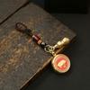 Latão Chinês Zodíaco Vermelho Tesouro da Sorte Turn Key Chain Pingente Homens e Mulheres Chave de Carro Bolsa Pingente