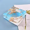 Molde de Resina de Cristal DIY Amapola Nuevo Cenizero Cuadrado Translúcido de Alto Brillo Molde de Silicona Europa
