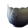 Taza Maestra Mariposa Niebla Morada Degradada Pintada a Mano, Taza de Té Personal Exquisita, Taza Individual para Juego de Té Kung Fu