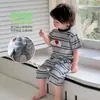 Pijama de una pieza de seda helada lindo estilo coreano para niños, Nuevo para verano, anti-patadas, Ropa de casa de una pieza, Vestido para dormir para bebés, Se puede usar para salir