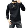 Suéter de marca de moda de estación europea para hombre, cuello redondo, corte slim, jersey de alta gama para hombre, otoño, lujo ligero, marca grande, camiseta de manga larga, moda
