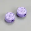 Cuentas Acrílicas Populares Transfronterizas, Cuentas Redondas con Agujero Grande de Cara Sonriente, Cuentas para Manualidades DIY Infantiles, Cuentas Sueltas de Colores Caramelo