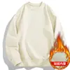 Moletom Pulôver Gola Redonda Novo Outono/Inverno 2025, Blusa Casual Solta e Versátil, Moletom de Manga Longa Emagrecedor Estilo Coreano
