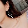 Five-pointed estrela strass moda temperamento longo estrela brinco pingente brincos exagerados coreano jóias mulheres