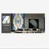 Adesivos de Azulejo de Mármore para Exportação Transfronteiriça Rolo Grande Dourado Decoração de Renovação de Parede Papel de Parede Impermeável e Anti-incrustante