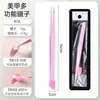 Pinça de silicone para nail art pinça de pressionar pinça de posicionar strass pegajoso pinça de cabeça reta colorida