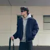 Chaqueta de aviador estilo americano, abrigo de algodón para hombre para otoño e invierno, chaqueta limpia de moda urbana, chaqueta de béisbol de marca de moda con cuello de solapa