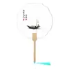 Kit de Abanico de Laca DIY, Set Completo de Materiales para Pintura a Mano con Laca, Abanico de Laca para Niños, Abanico en Blanco, Abanico Redondo