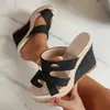 2026 Modelo Nuevo Sandalias de Tanga para Mujer de Comercio Exterior Transfronterizo, Zapatillas de Tacón de Cuña de Talla Grande, Zapatos de Suela Gruesa para Mujer