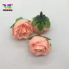 Flor de seda hecha a mano cabeza de flor de rosa simulación ramillete flor para la cabeza flor de camelia accesorios para caja de dulces decoración de boda flores
