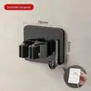 Clipe para Mop de Aço Inoxidável Gancho para Mop Montado na Parede Sem Furos Suporte de Armazenamento para Vassoura Mop de Banheiro