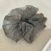 Goma para el pelo con degradado de tinta y pintura para mujer, de alta gama, accesorio para el cabello de estilo casual, banda elástica de alta elasticidad, pasador de moda vintage