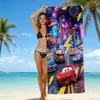 Toalla de Playa para Niños con Temática de Dibujos Animados Cars Mcqueen Toalla de Playa para la Costa Toalla de Baño de Microfibra