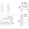 Er4035 Esqueleto de Transformador de Alta Frecuencia Er40 Esqueleto de Baquelita Horizontal 7+7 Núcleo Magnético