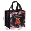 Nueva Bolsa de Regalo para el Día de San Valentín Bolso Pequeño Rosa No Tejido Bolsa para Empaque de Regalo de Perfume Cosméticos Lápiz Labial