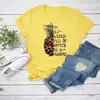Em um mundo distintivo meia abacaxi estampa criativa camiseta de manga curta masculina e feminina algodão poliéster AliExpress