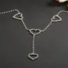 Fabricante de Accesorios para Novias, Cadena de Cintura de Corazón con Pedrería de Modelo Sexy para Exhibición de Autos, Joyería de Cintura de Moda Europea y Americana